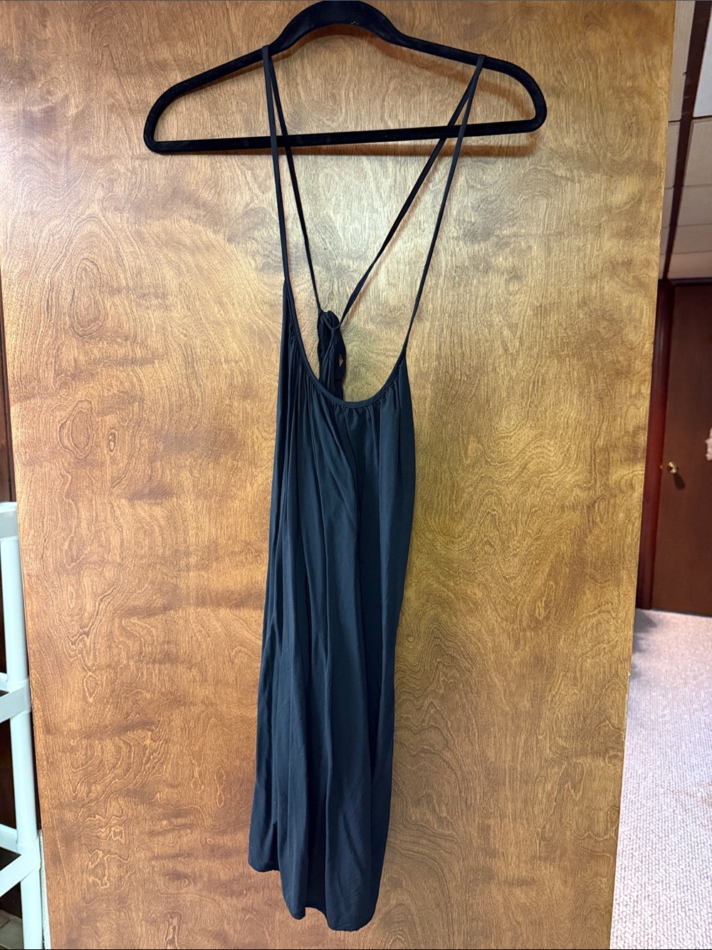 Xhilaration Black Strappy Swim Coverup